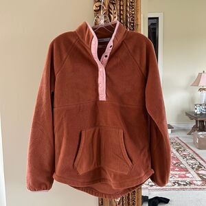 Women’s Fleece Pull Over Orange Sonoma Size Medium